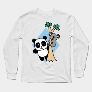 Cute Panda and Koala Long Sleeve T-Shirt